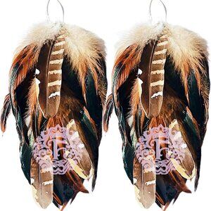 Dangle Earrings for Women Fashion Nature Feather Boho Style Lightweight Statemen